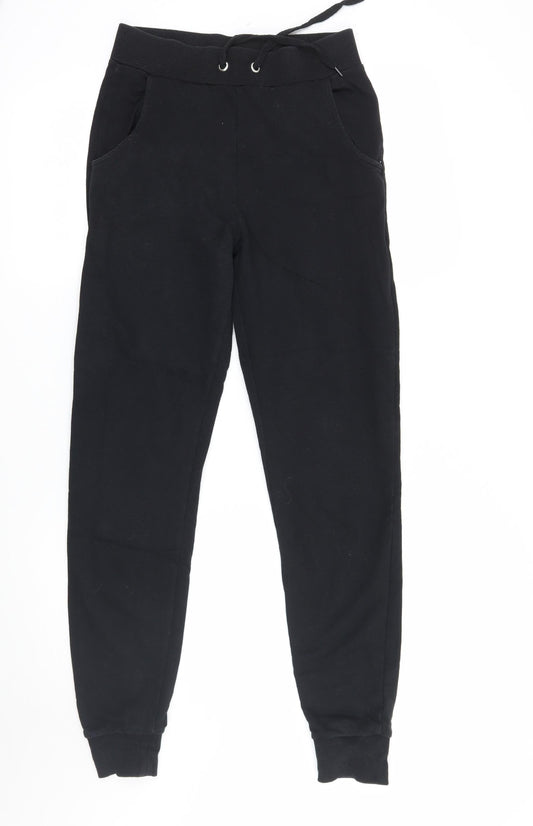 Womens UK Size XS Newlook Regular Fit Sweatpants Black Trousers
