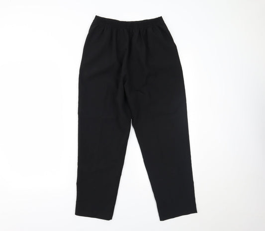 Classic Womens Black Trousers Size 10 L23 in