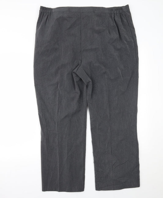 BM Womens Grey Trousers Size 22 L25 in