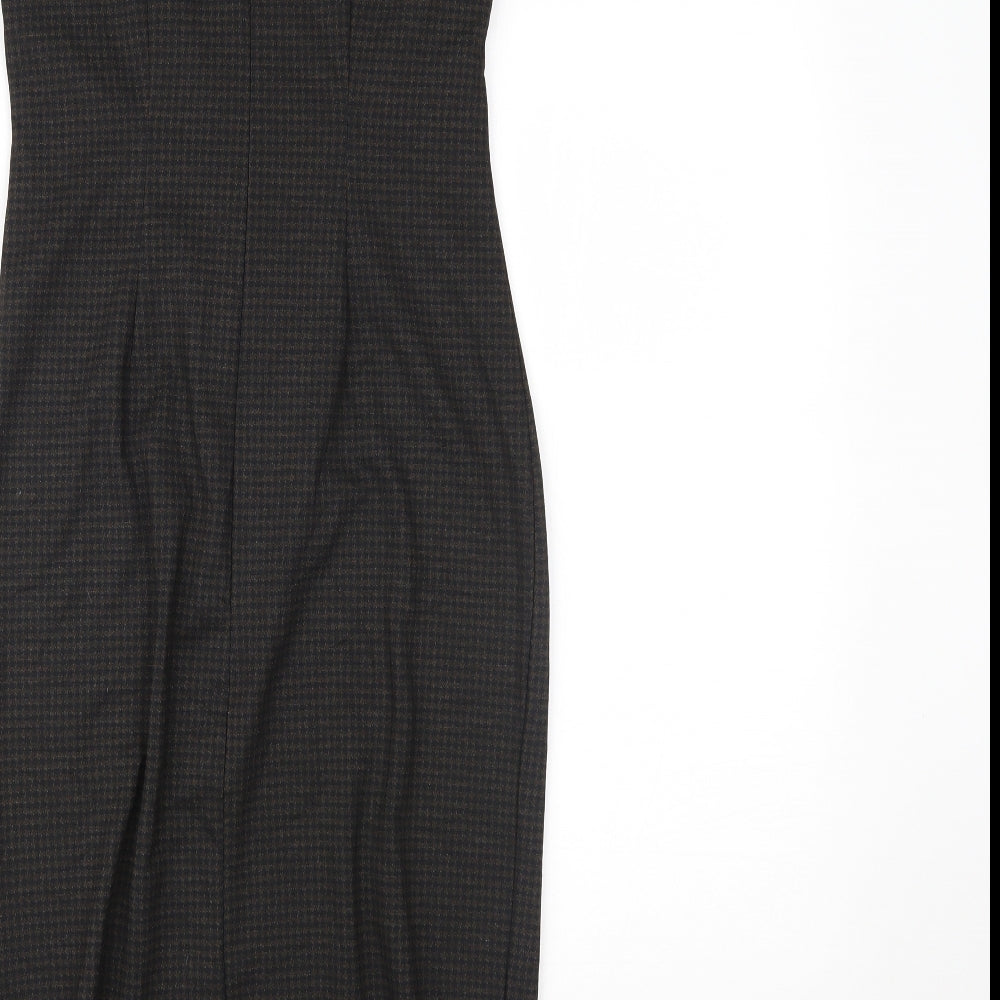 nexr Womens Brown Houndstooth Pencil Dress Size 6