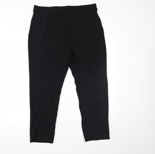 Womens UK Size 16 Marks and Spencer Regular Fit Black Trousers