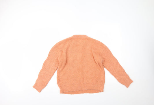 Womens UK Size 10 M&Co Orange Pullover Jumper