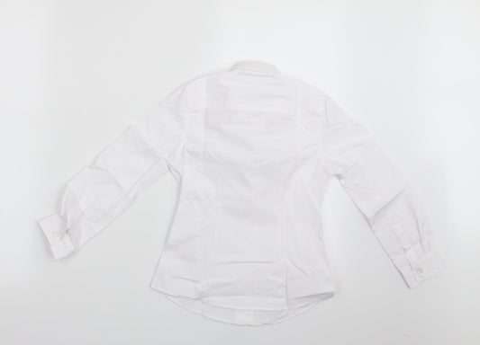 Florence and Fred Boys White Basic Button-Up Size 6-7 Years - School Shirt