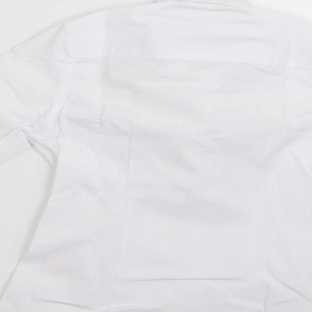 Florence and Fred Boys White Basic Button-Up Size 6-7 Years - School Shirt