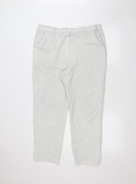 Womens UK Size 18 St michael Regular Fit White Trousers