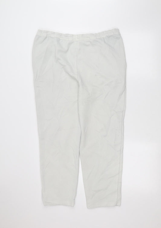 St michael Womens White Trousers Size 18 L25 in