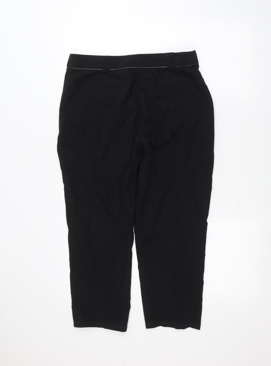 George Womens Black Trousers Size 12 L23 in