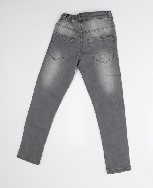 Matalan Girls Grey Denim Skinny Jeans Size 9 Years