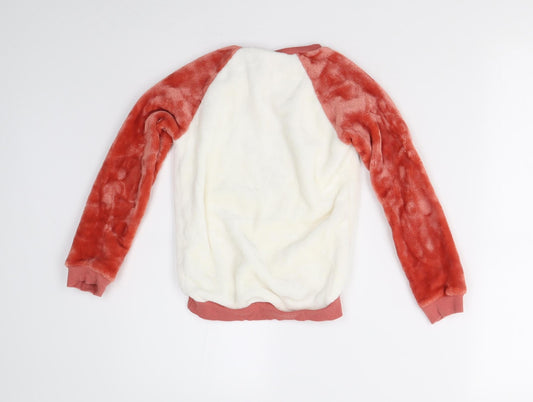 Penelope Mack Girls Multicoloured Fleece Pullover Jumper Size 6 Years
