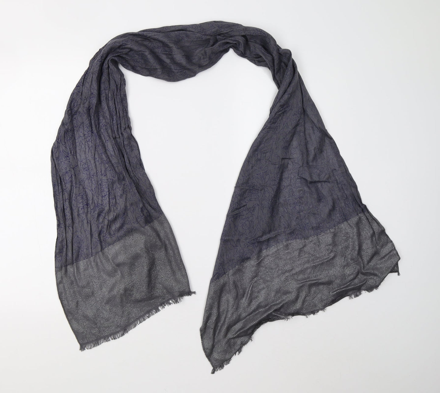 Preworn Unisex Green Floral Scarf