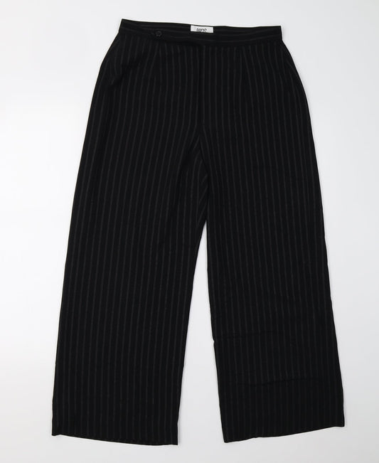 Womens UK Size 12 Oasis Regular Fit Black Trousers