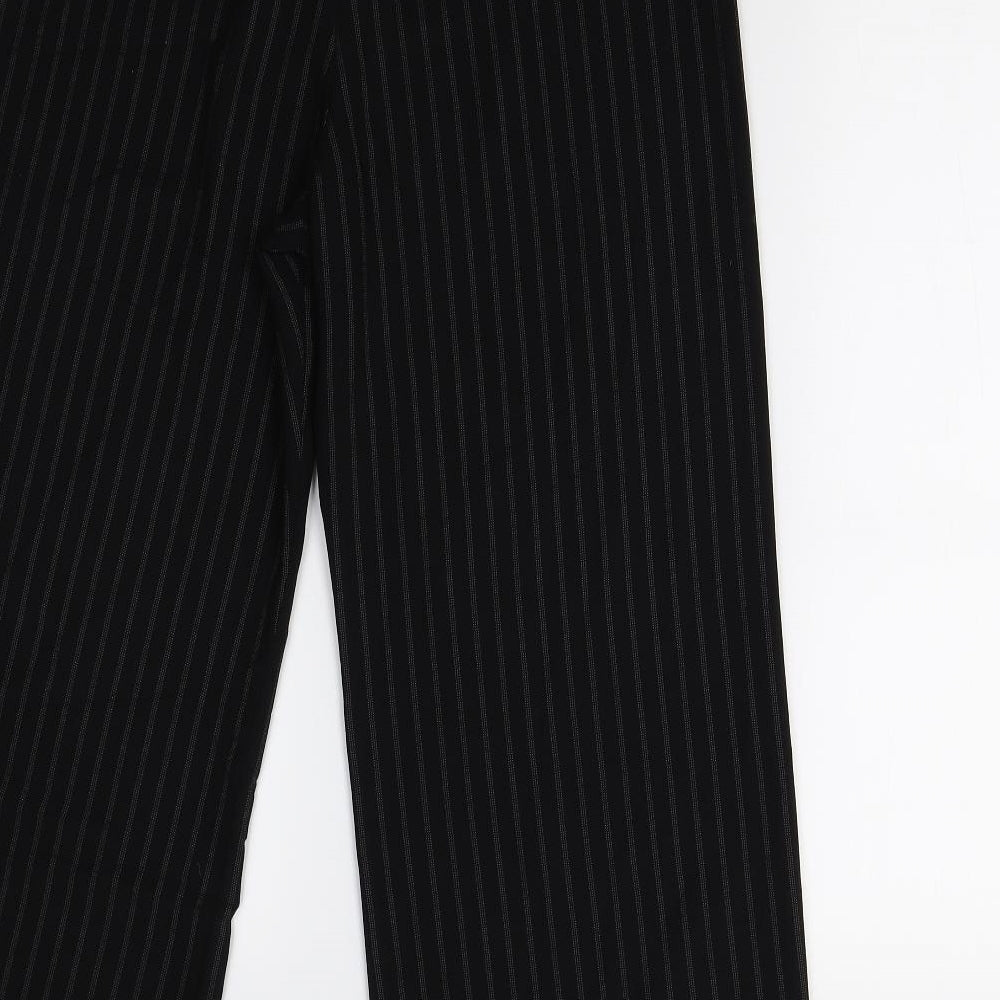 Womens UK Size 12 Oasis Regular Fit Black Trousers
