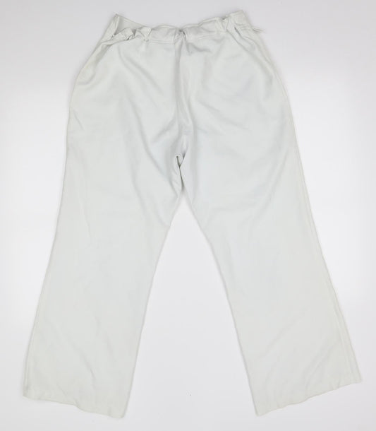 la beeby Womens White Trousers Size 16 L27 in - japanese character on leg
