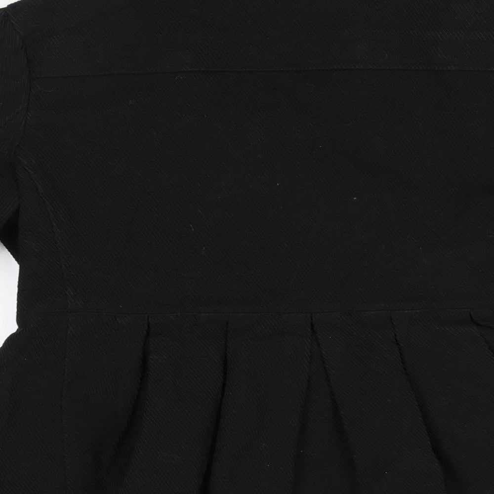 Womens UK Size 12 HOOCH Black Pea Coat