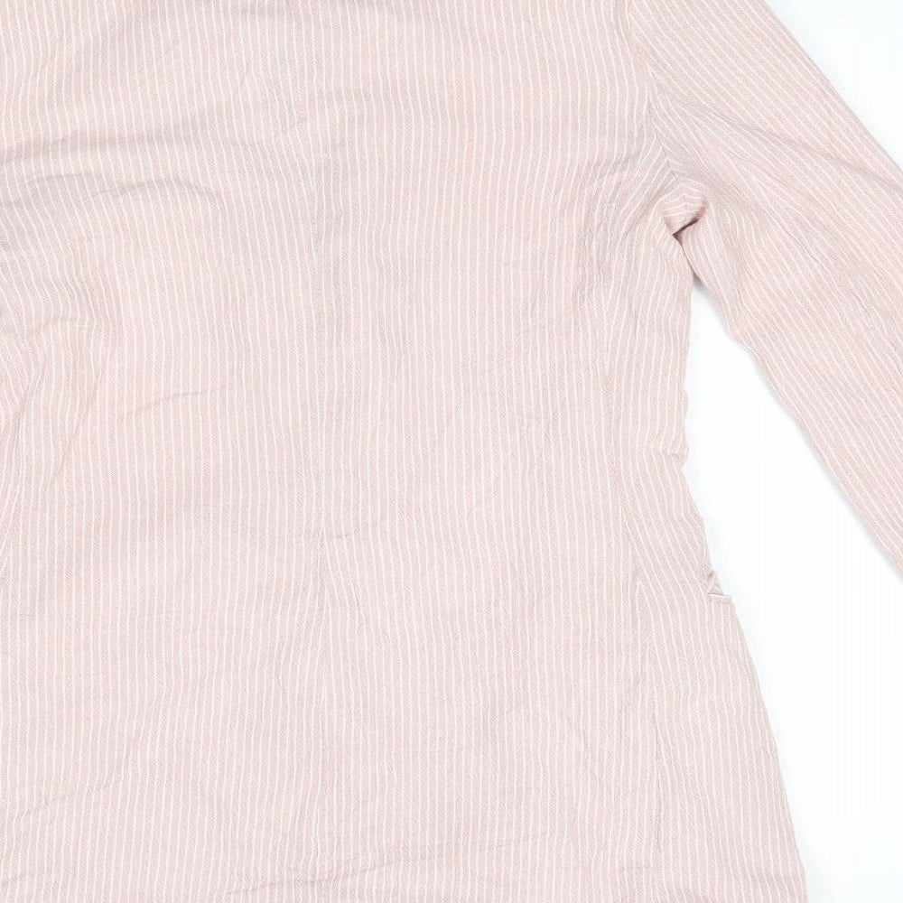H&M Womens Pink Jacket Blazer Size 4