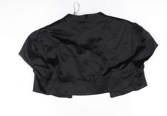 debenahms Womens Black Cardigan Jumper Size 14 - cropped