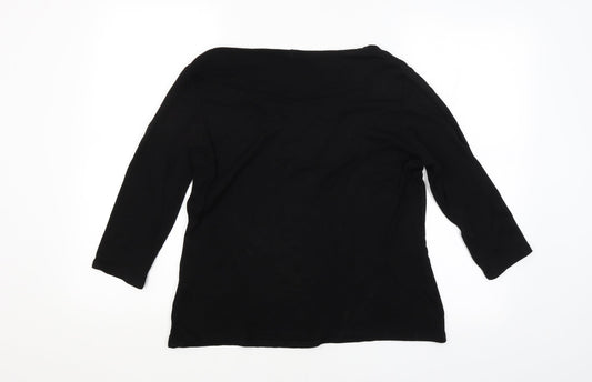 E-vie Womens Black Basic Blouse Size 18