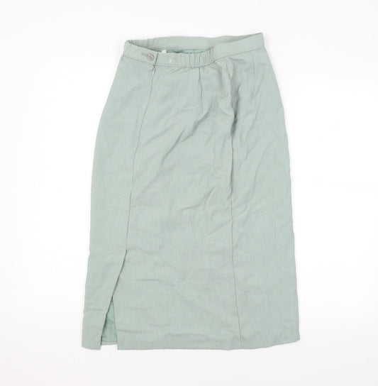 M&S Womens Green   Straight & Pencil Skirt Size 12