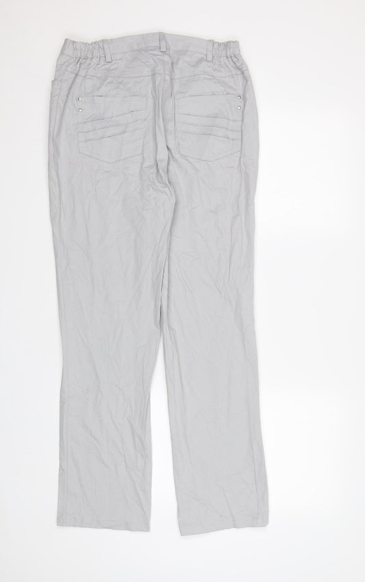Cosma Womens Grey Trousers Size 12 L29 in