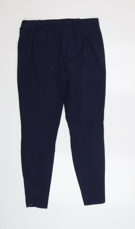 Kivi Womens Blue Trousers Size L L28 in