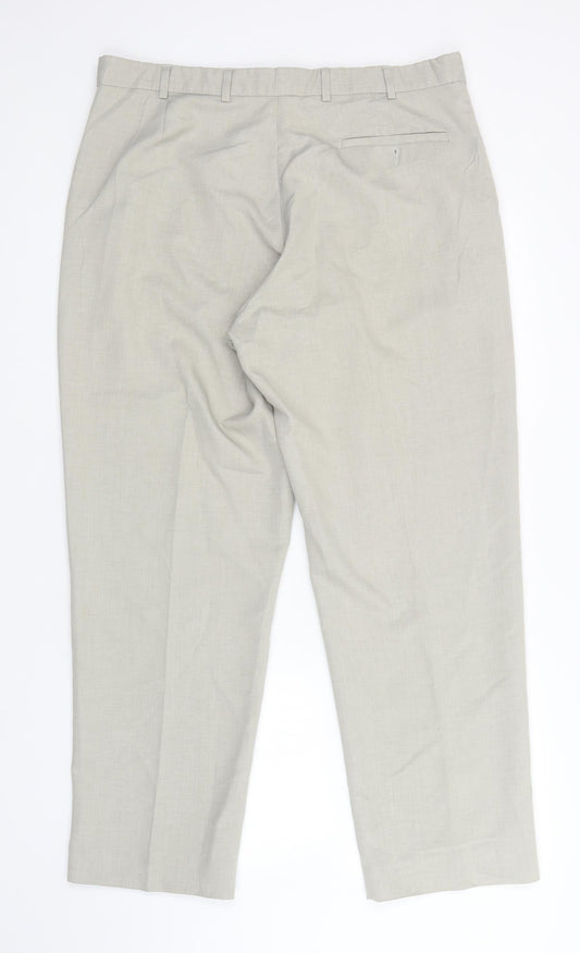 BHS Mens Beige Trousers Size 36 in L31 in