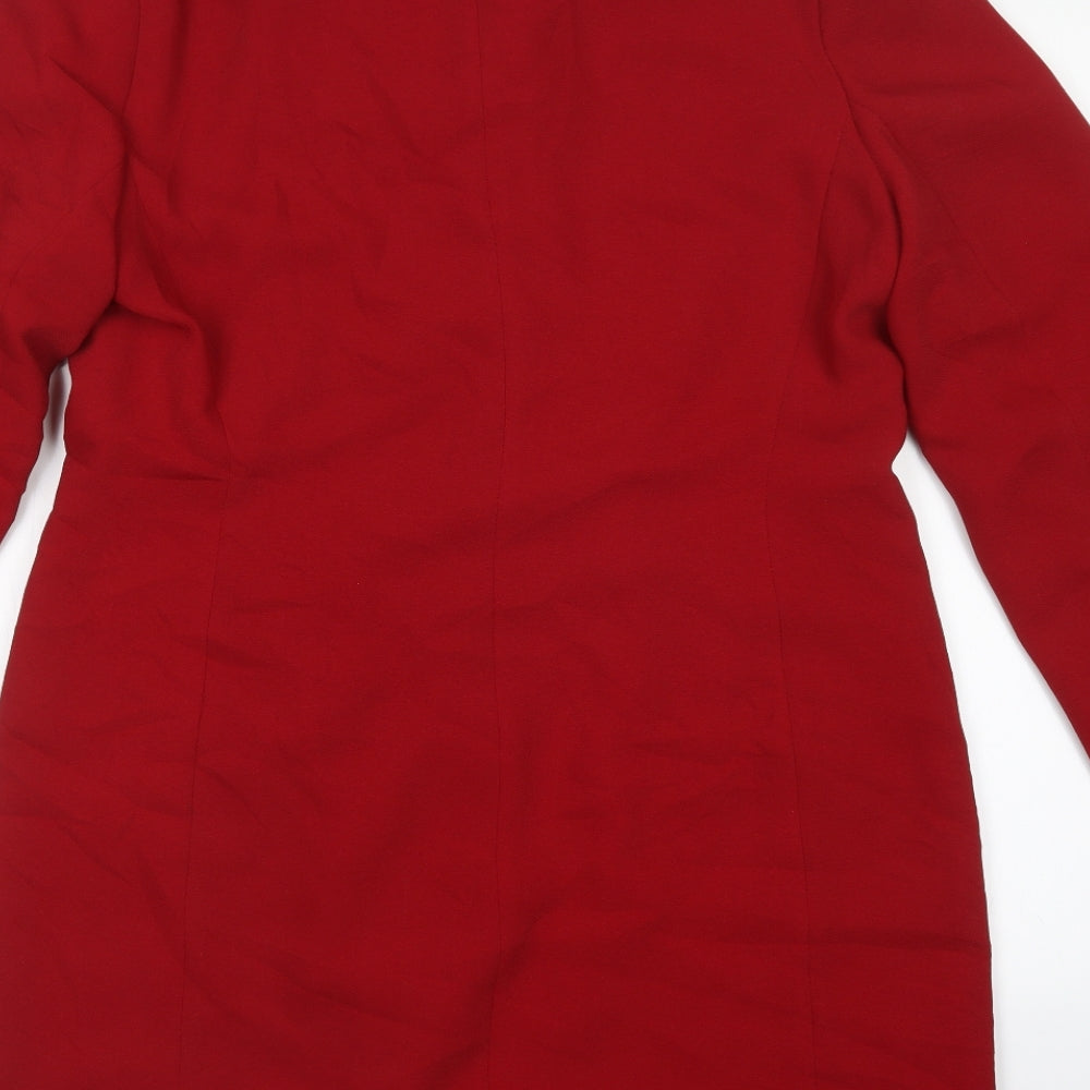 Womens UK Size 16 Gina Red Overcoat