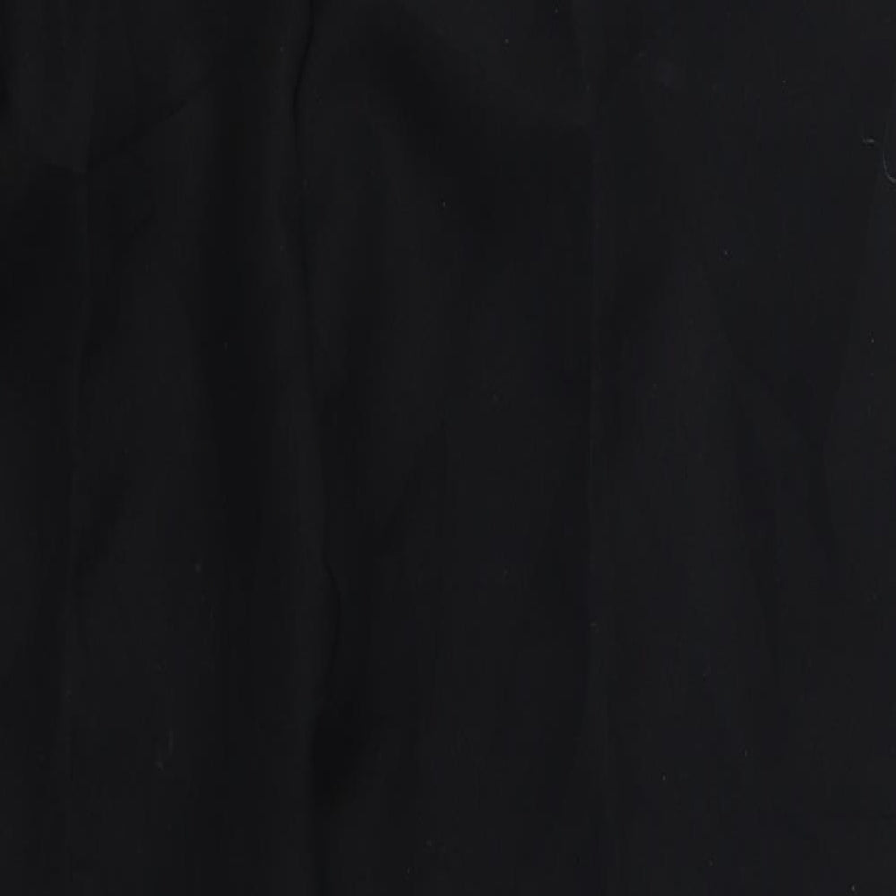 Womens UK Size 16 Preworn Regular Fit Black Trousers