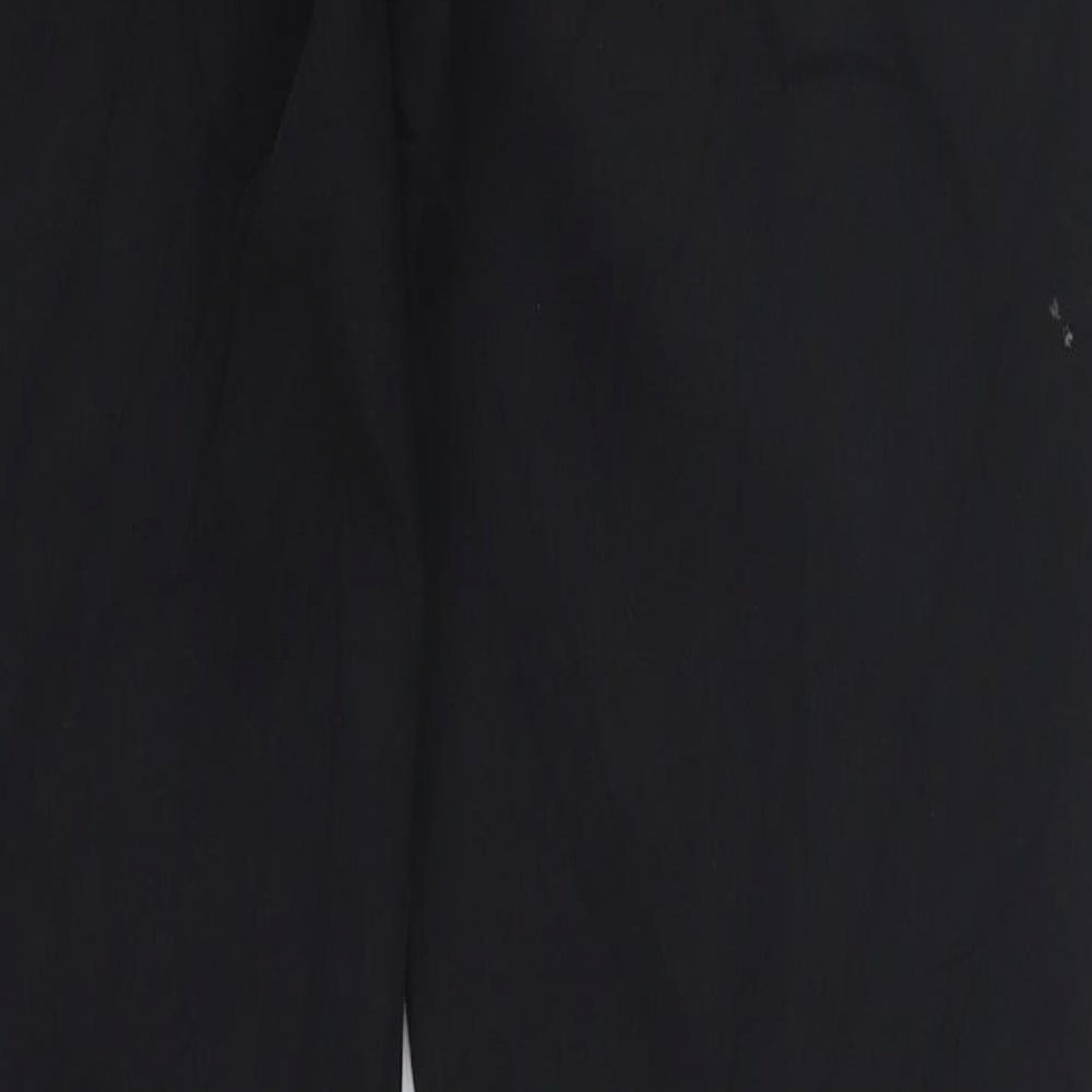 Womens UK Size 8 Reverse Regular Fit Black Trousers