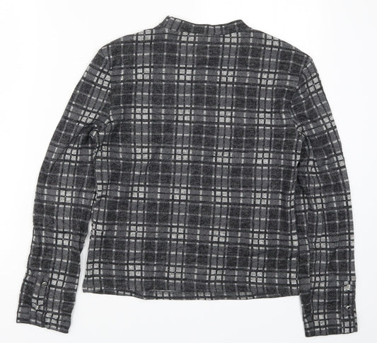 Primark Womens Grey Check Basic T-Shirt Size 10