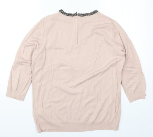 Esprit Womens Pink Pullover Jumper Size L