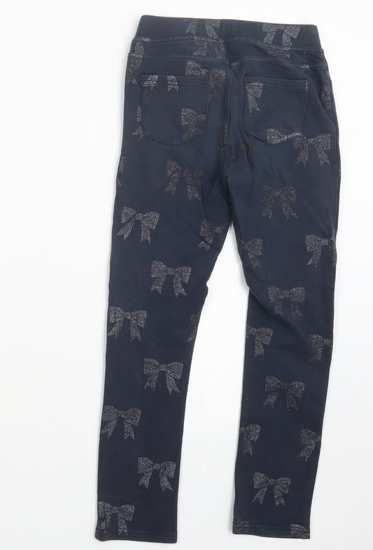 H&M Girls Blue Capri Trousers Size 10 Years