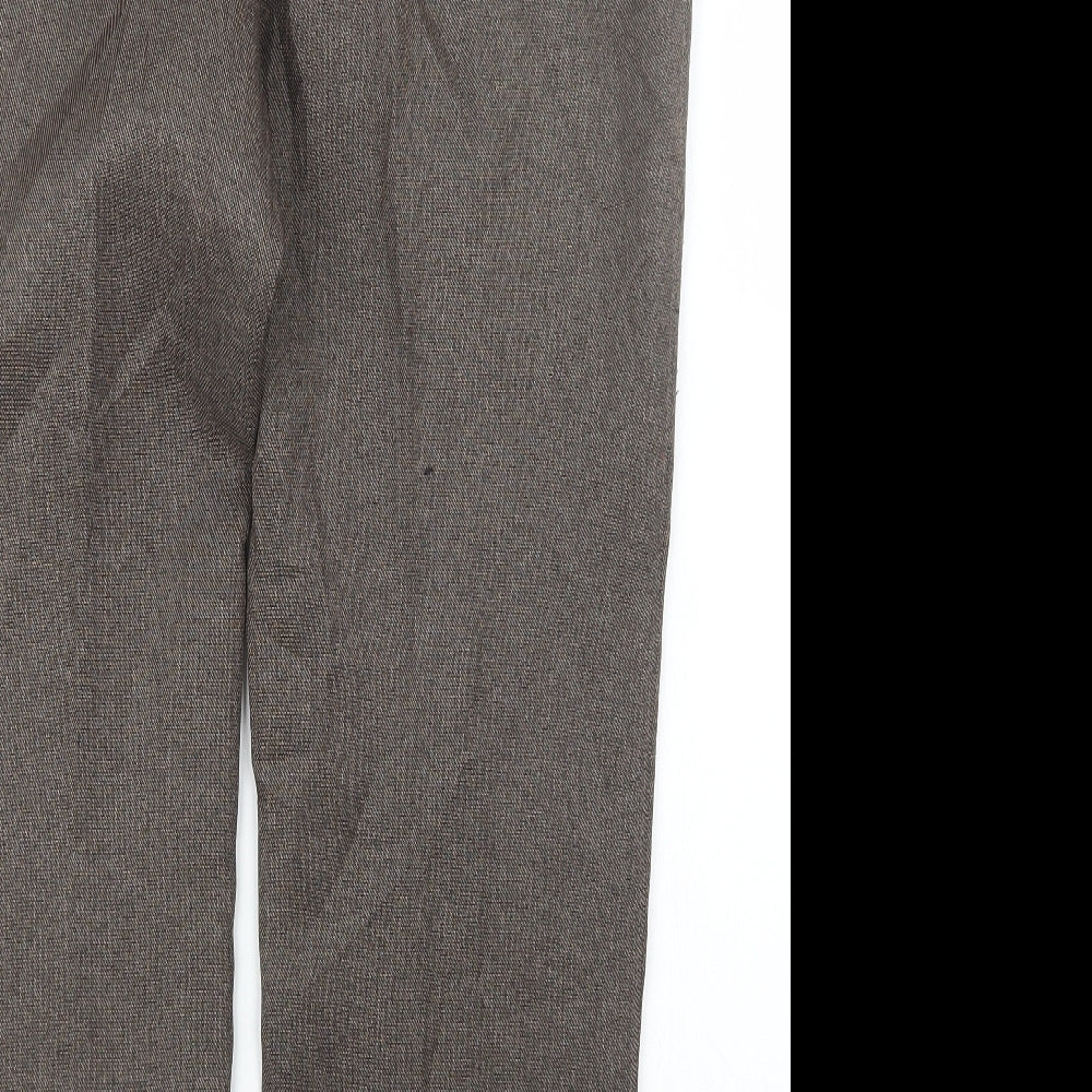 Womens UK Size 14 Marks and Spencer Regular Fit Brown Trousers