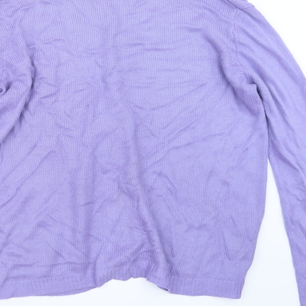 Womens UK Size 12 Julipa Purple Cardigan Jumper