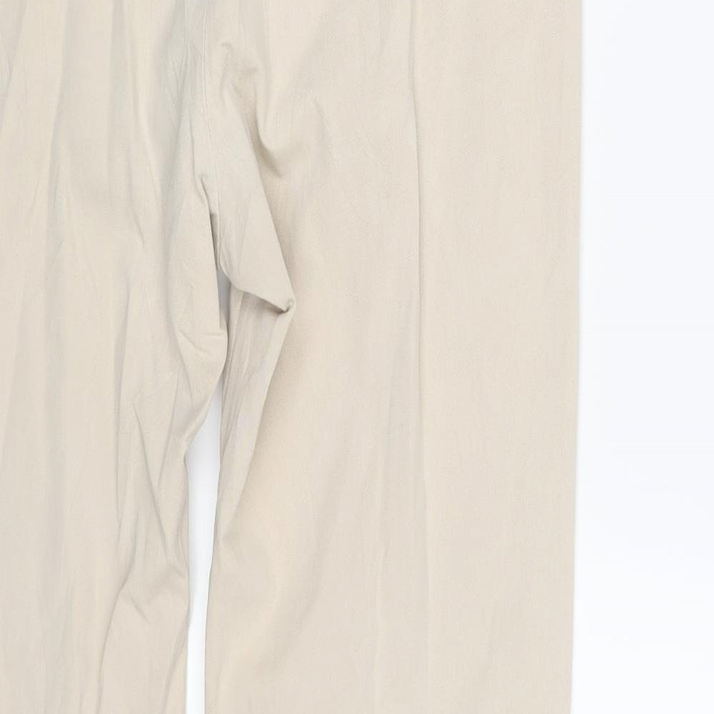 Womens UK Size 14 ZERRES Regular Fit Chino Beige Trousers