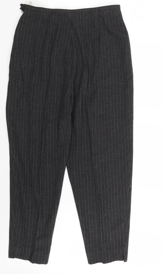Womens UK Size 16 BHS Regular Fit Chino Grey Trousers