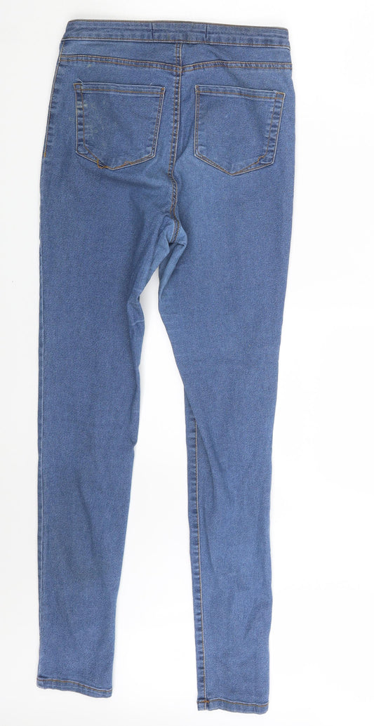 Denim Co. Womens Blue Denim Jegging Jeans Size 12 L31 in