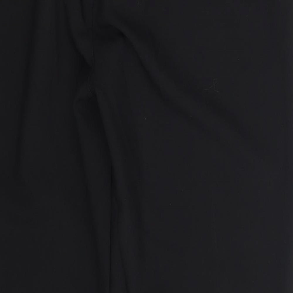 Womens UK Size 14 Preworn Regular Fit Dress Pants Black Trousers