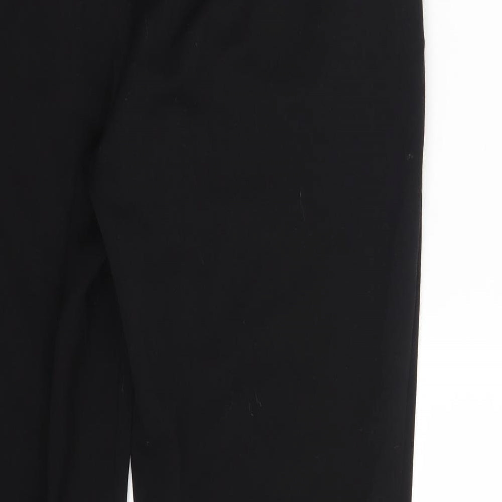 Womens UK Size 12 M&S Regular Fit Black Trousers