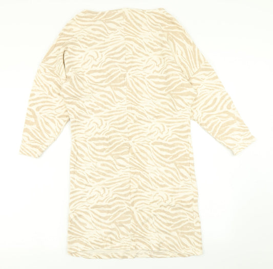 H&M Womens Brown Animal Print A-Line Size S