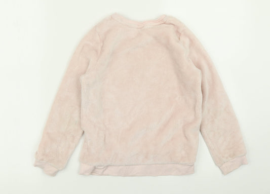 H&M Girls Pink Pullover Sweatshirt Size 7-8 Years