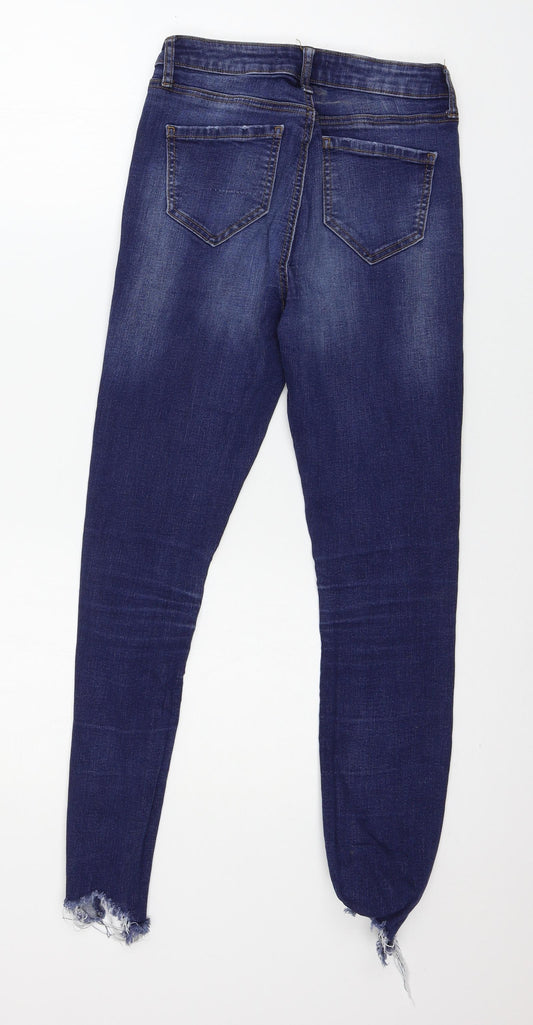 Denim & Co. Womens Blue Denim Skinny Jeans Size 8 L24 in