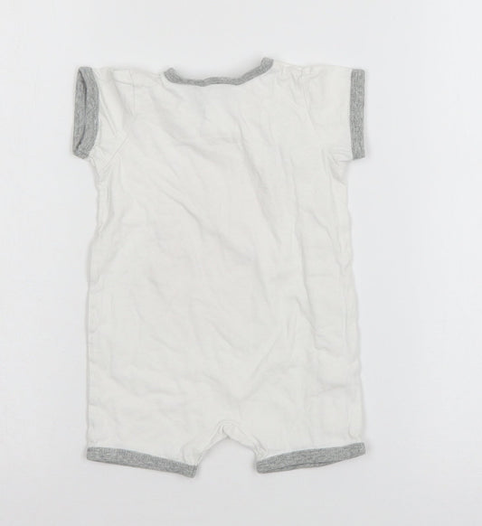 H&M Baby White Geometric Jersey Babygrow One-Piece Size 0-3 Months - Winnie the Pooh