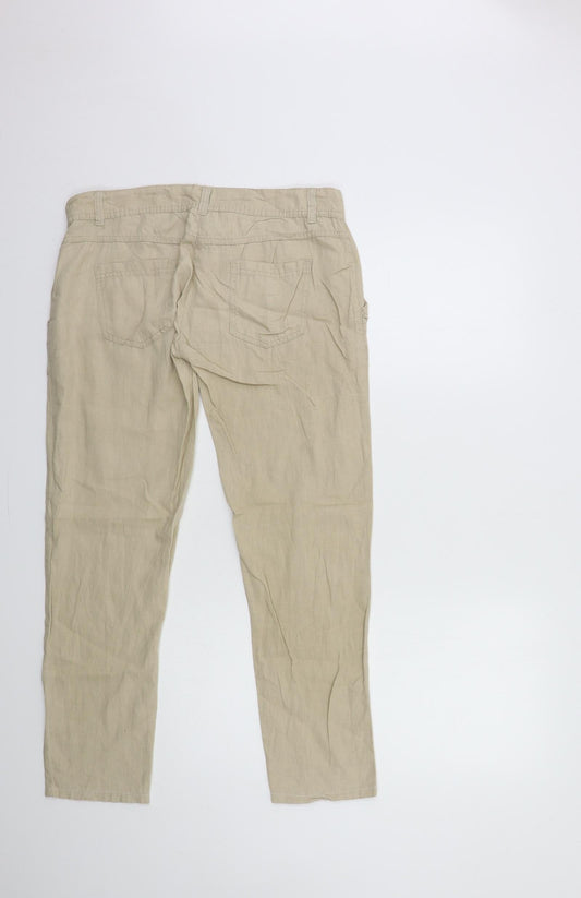 Avenue Womens Beige Trousers Size M L28 in