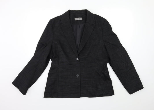 Womens UK Size 14 AMARANTO Regular Black Blazer
