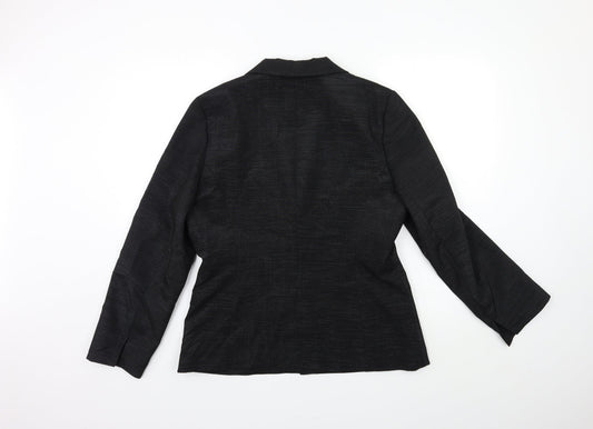Womens UK Size 14 AMARANTO Regular Black Blazer