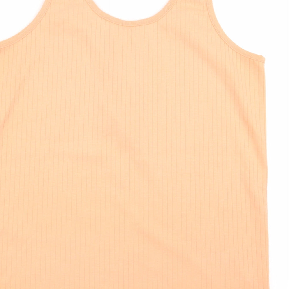isabelle Womens Orange Basic Tank Size M