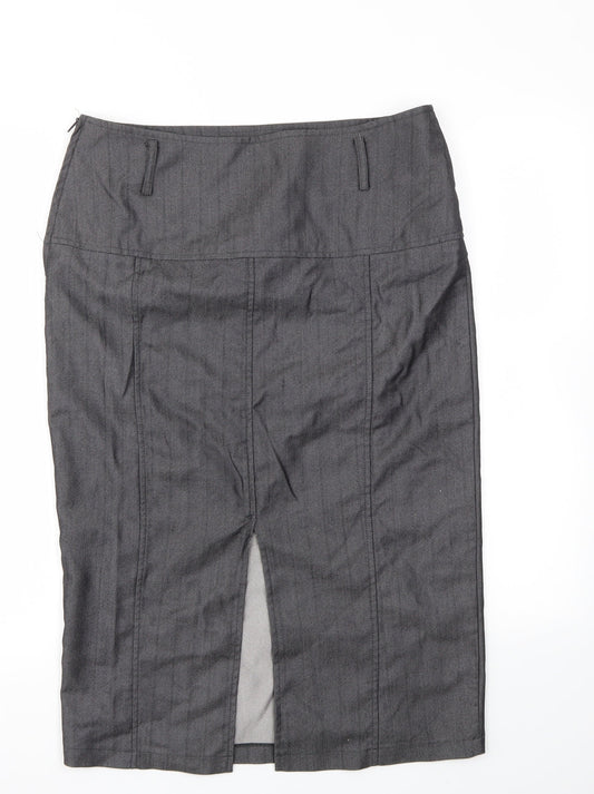 My Collection Womens Grey A-Line Skirt Size 14