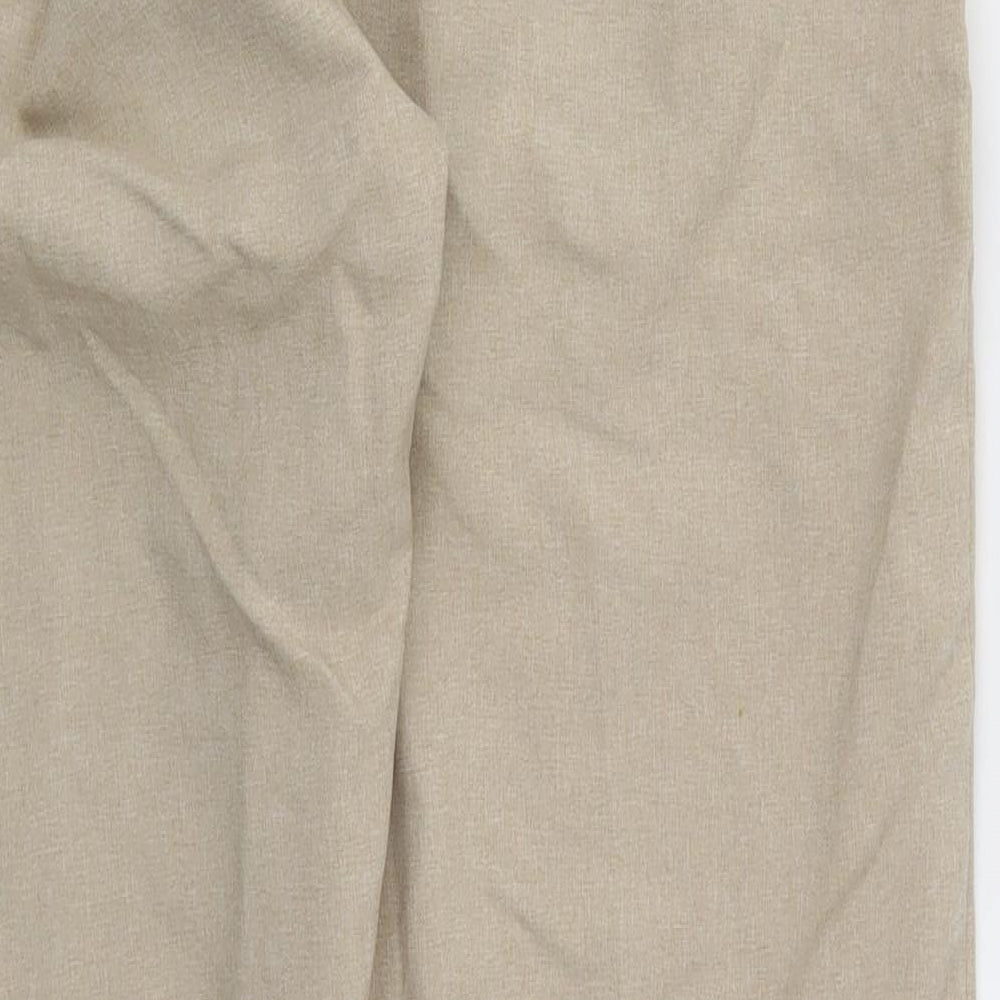 Preworn Womens Beige Trousers Size 14 L27 in - Stretch waistband