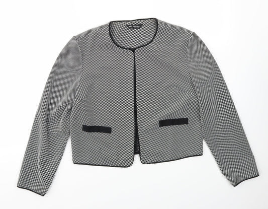 Additional front view of Miss Selfridge women’s grey jacket blazer, size UK 14