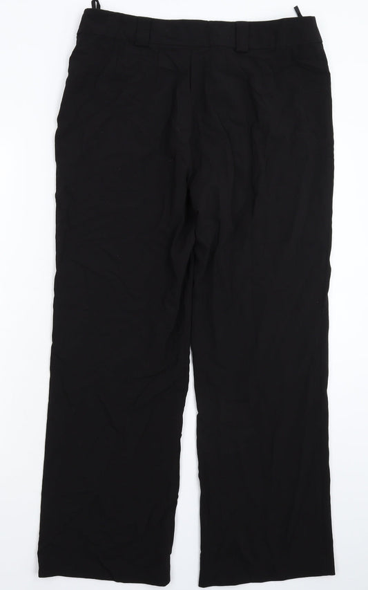 Platform Womens Black Trousers Size 16 L28 in
